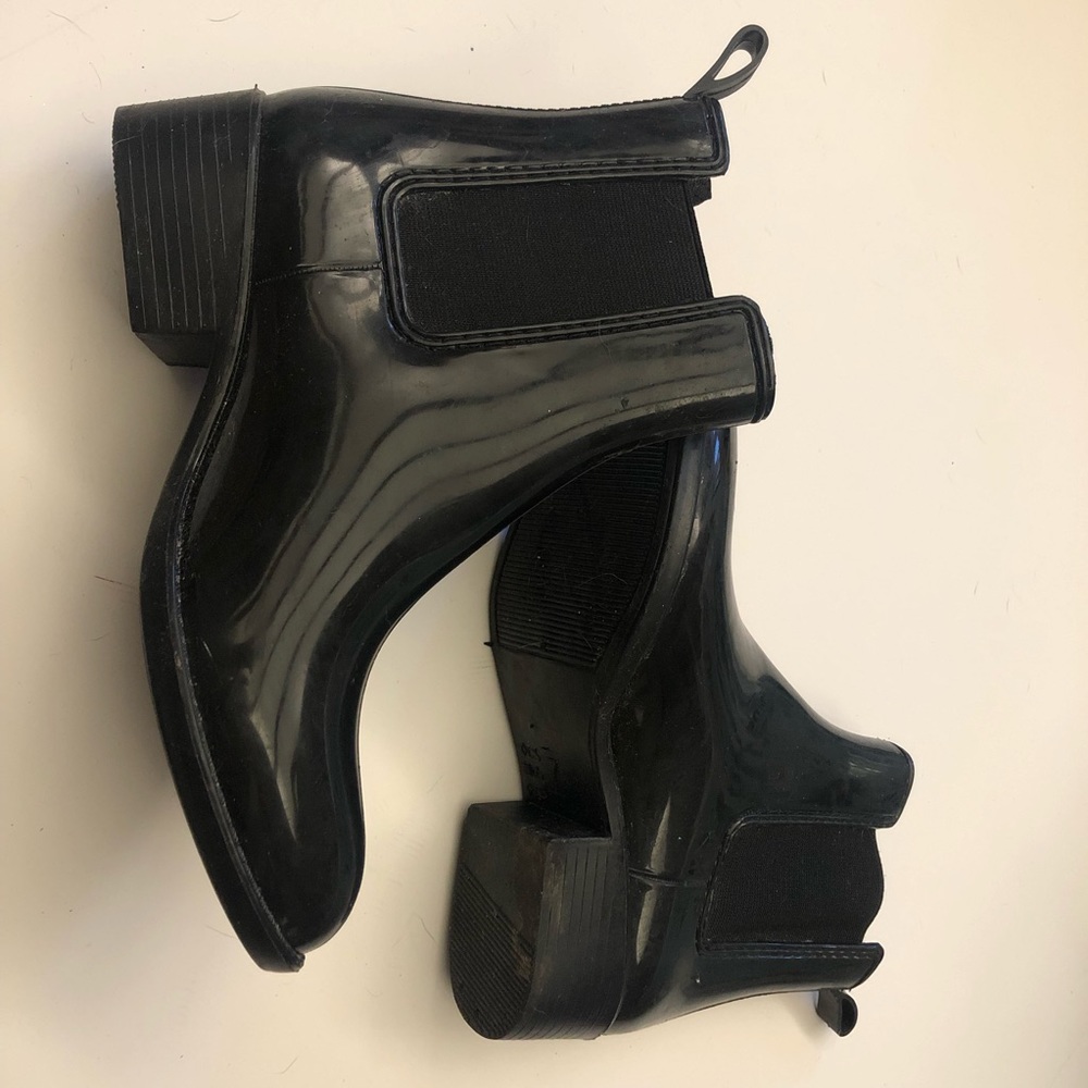 Black Booties Rain Shoes!